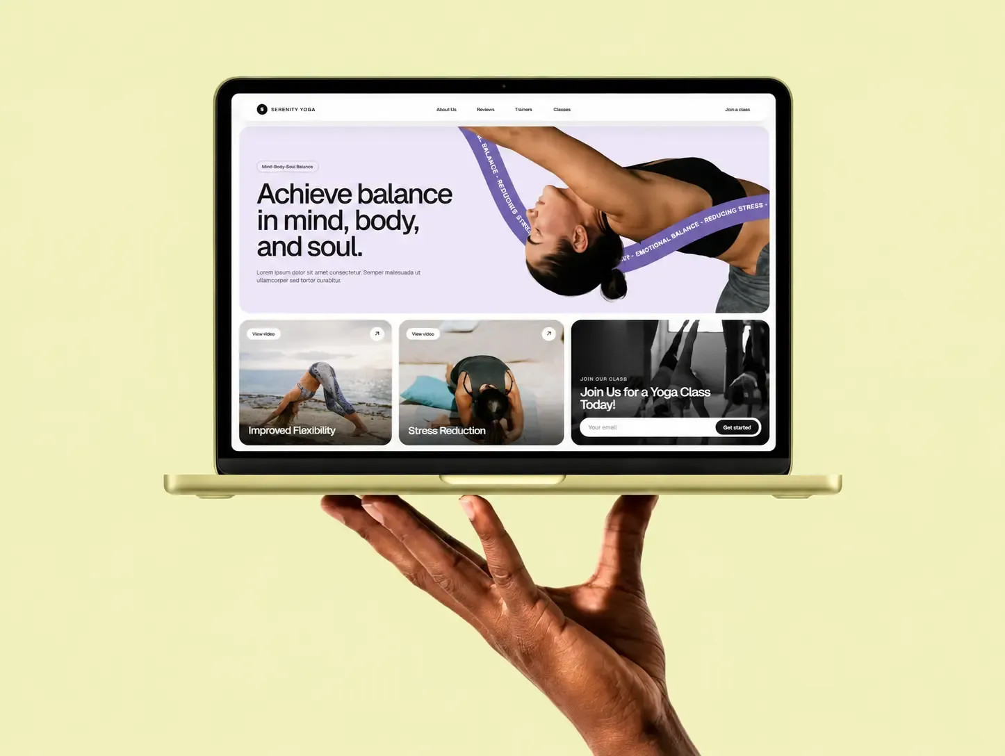 Serenity Yoga — Company Profile Landing Page
